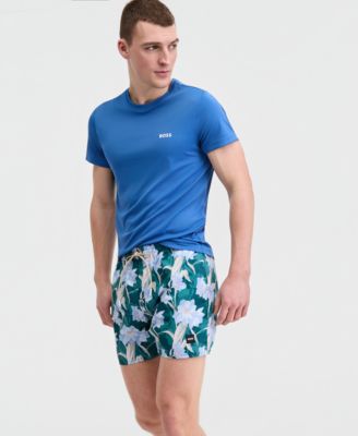 BOSS by Men's Short-Sleeve Rashguard Swim Shirt