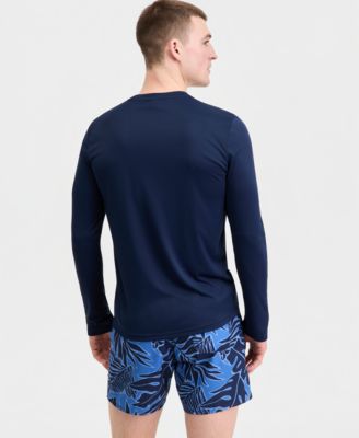 BOSS by Men's Long-Sleeve Rashguard Swim Shirt