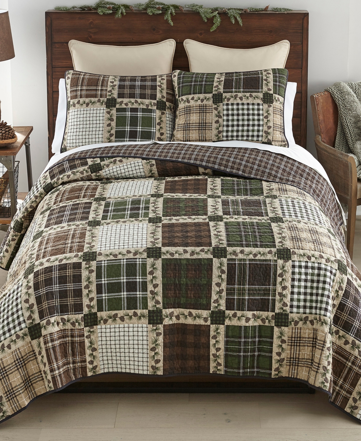 Donna Sharp Pine Patch 3-Pc. Quilt Set, King