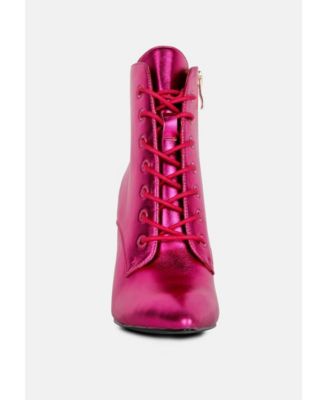 PIET Womens Metallic Stiletto Ankle Boot