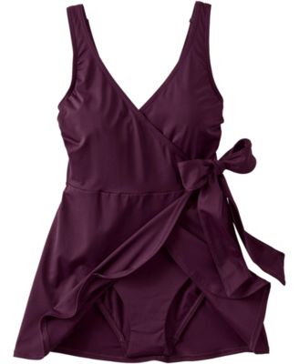 Women's Side Tie Mini Swim Dress Swimsuit