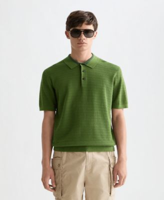 Men's Knitted Regular-Fit Polo T-Shirt