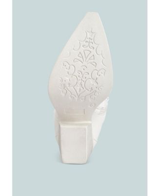 Womens Aries Ankle Length Block Heel Cowboy Boots