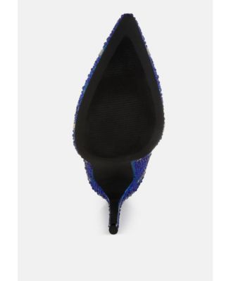 Rag and Co Womens High Roller Rhinestones Embellished Stiletto Boots