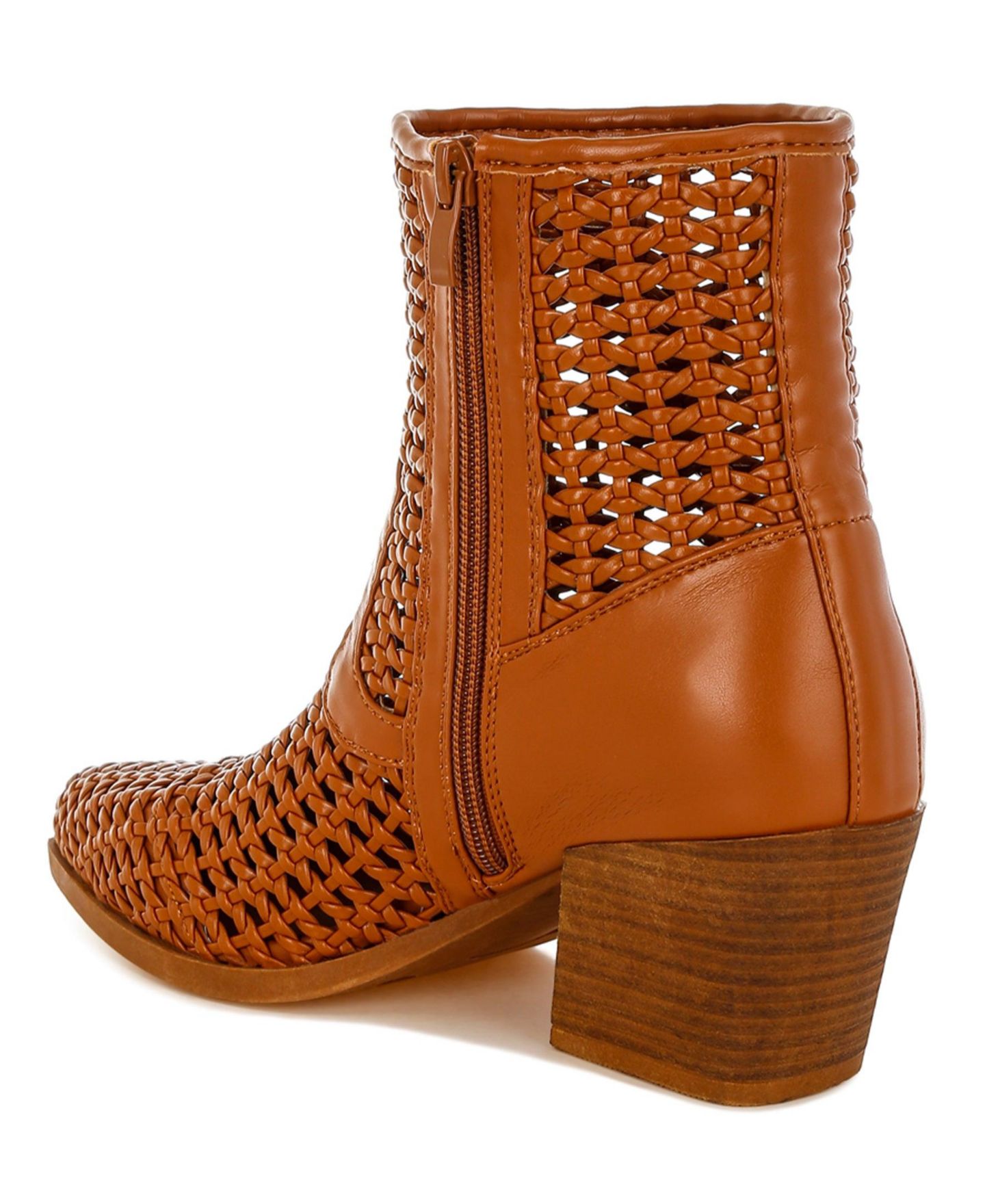 Женские ботинки Rag & Co Artisole Woven Pleather Block, цвет: Бежевый / Хаки — фото 7