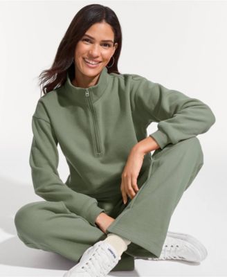 Women's Serious Sweats Relaxed Quarter Zip Pullover Sweatshirt