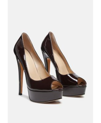 BRIELLE Womens Peep Toe Stiletto Pump