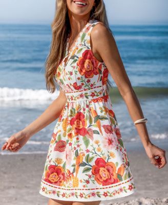 Women's Gaia Floral Mini Beach Dress