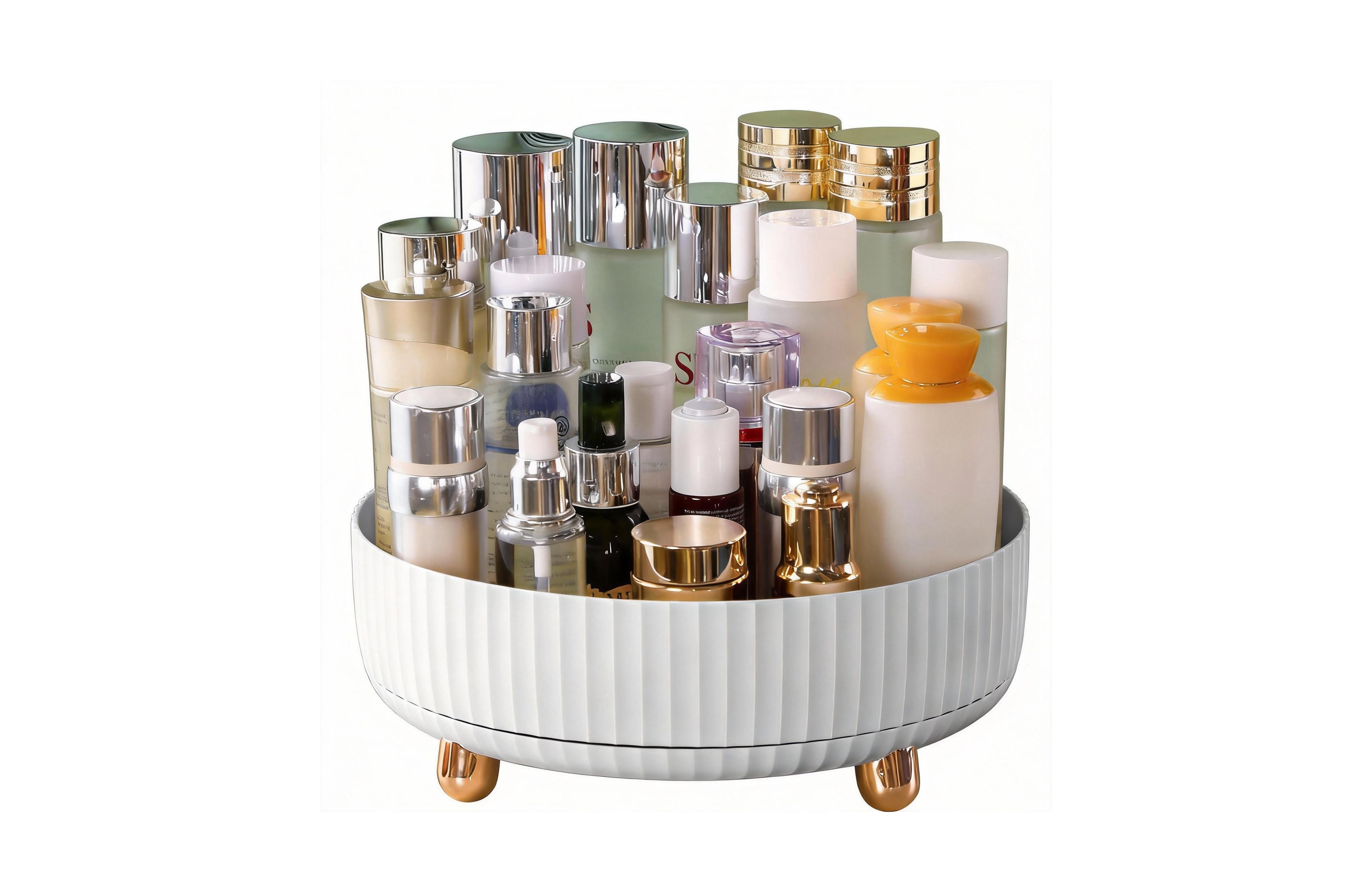 Yigii 360 Degree Rotating Makeup & Skincare Organizer for Vanity Desk