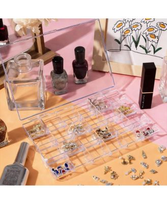 24-Compartment Clear Organizer for Jewelry and Small Supplies