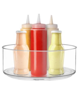 2 Pack Clear Lazy Susan Bins - Versatile for Pantry, Fridge, and Bathroom Storage