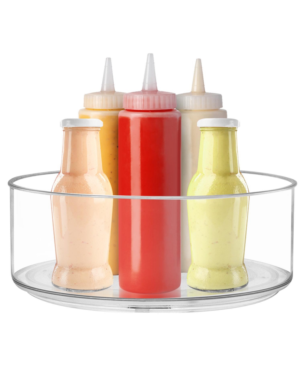 Sorbus 2 Pack Clear Lazy Susan Bins - Versatile for Pantry, Fridge, and Bathroom Storage