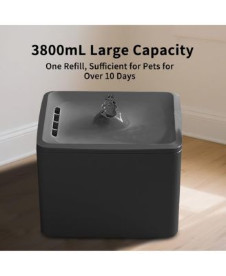 Automatic Pet Waterer with Circulation, Square Fountain Cat Bowls, 3800ml/3.8L for Cats