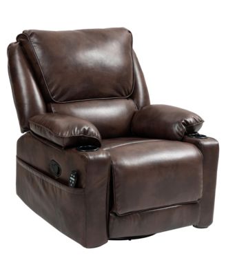 Massage Recliner Chair with Heat, Swivel Rocker with Footrest