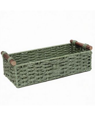 Handmade Paper Rope Storage Basket - Multi-use, Decorative, Compact