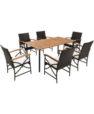 Outdoor Dining Set with Acacia Wood Table