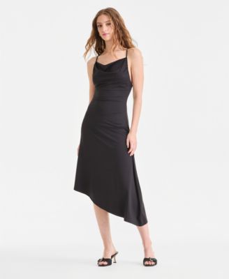 Women's Second Skin Asymmetric-Hem Slip Dress