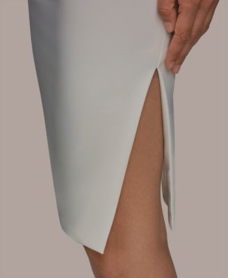 Women's Sleeveless Embroidered Floral Sheath Dress