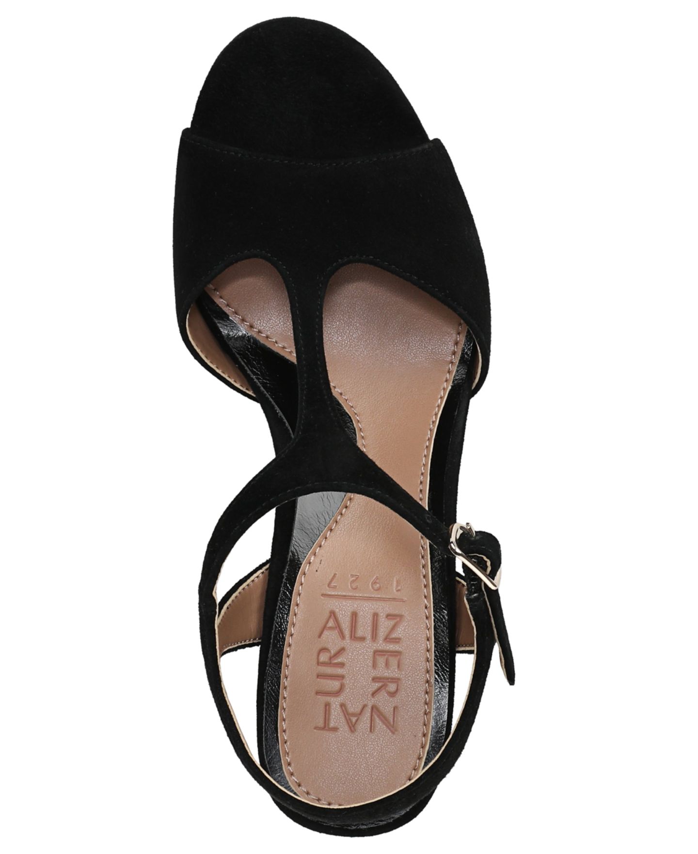 Женские сандалии Naturalizer Miller Strappy Dress Sandals, цвет: Чёрный замшевый — фото 4