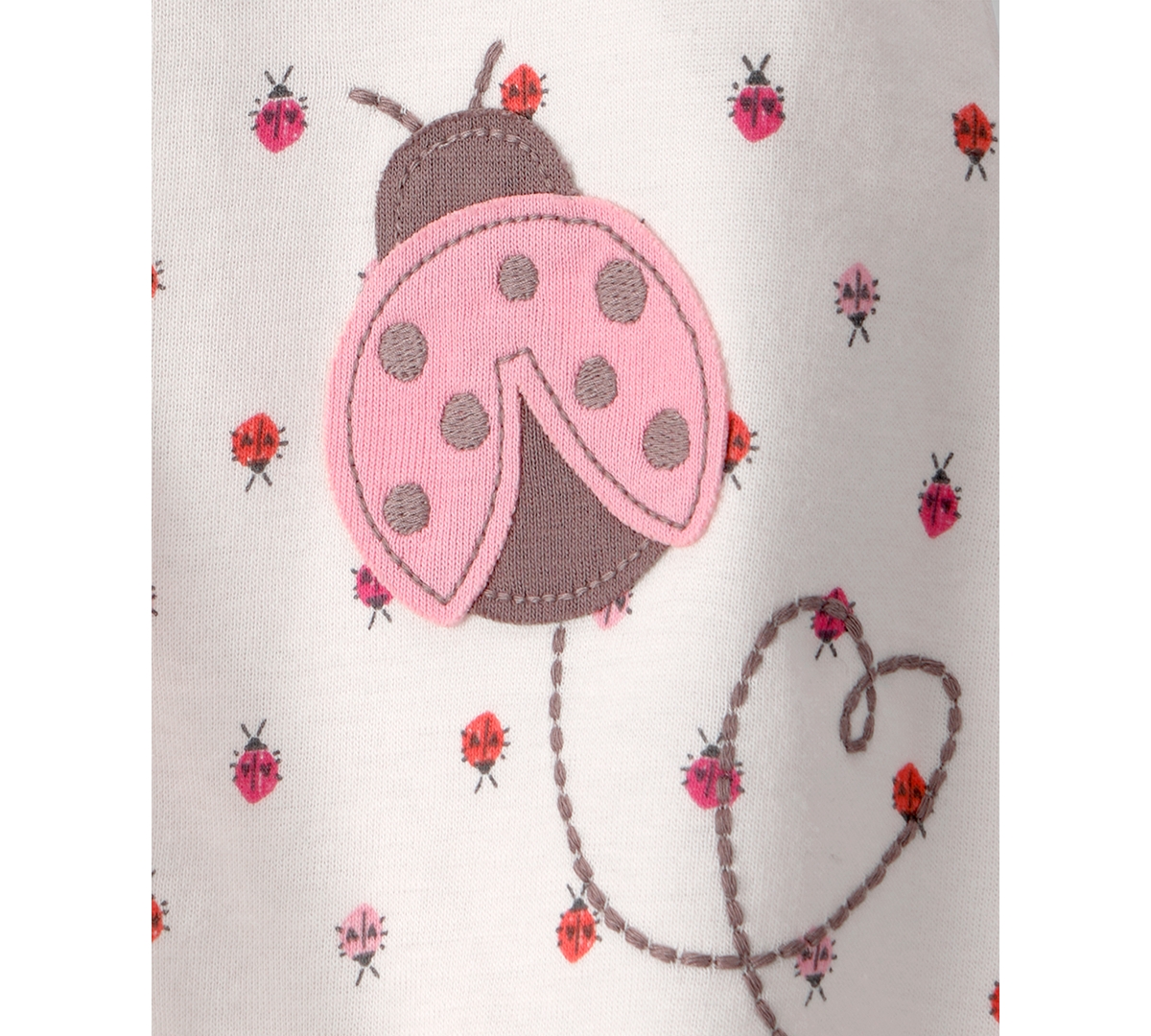 Carter's Baby Girls' Ladybug Print Flutter-Sleeve Romper