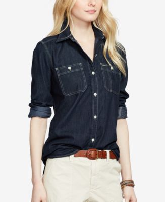 ralph lauren denim top