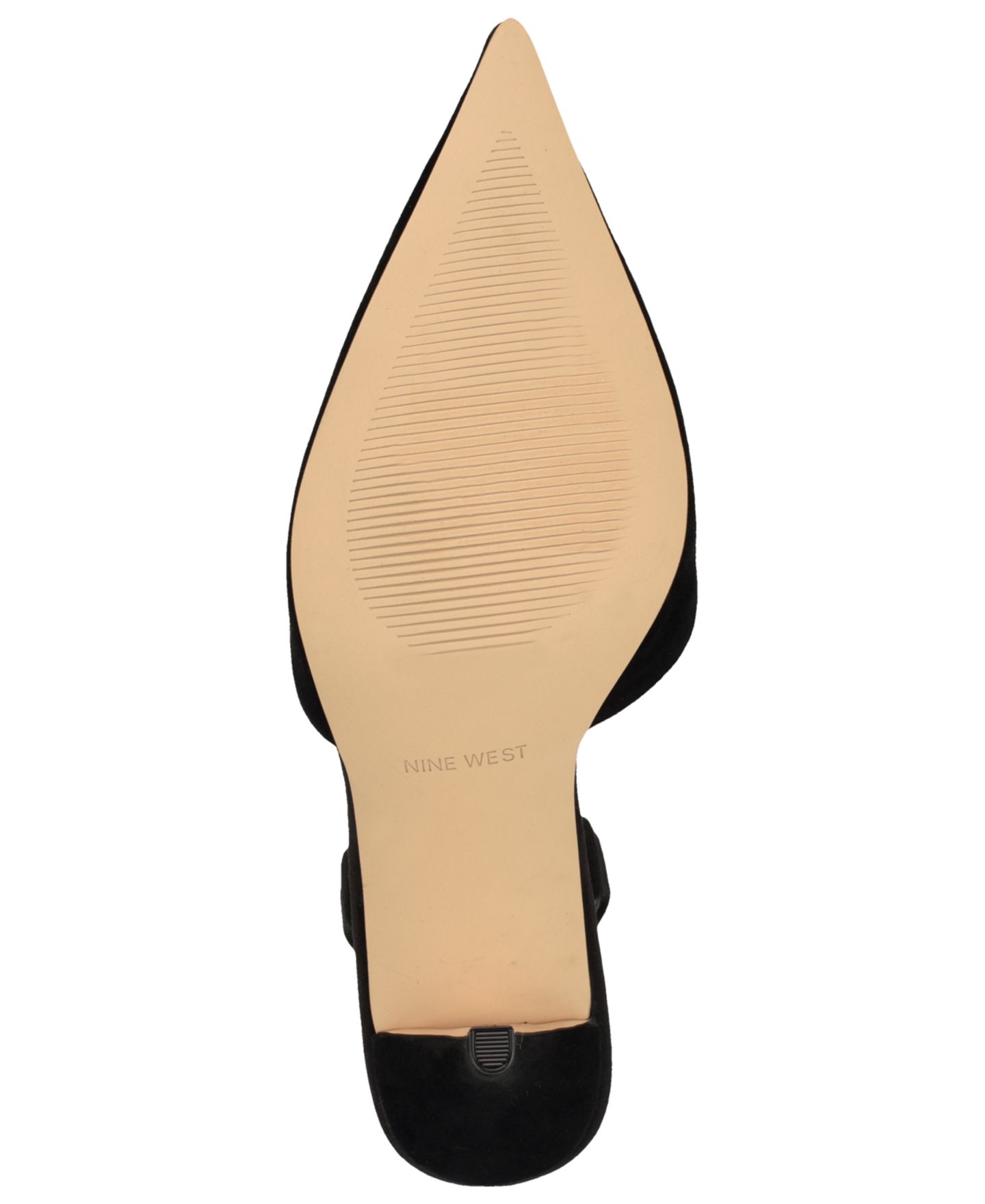 Женские туфли Nine West Paytie Suede Slingback Stiletto Pumps, цвет: Чёрный замшевый — фото 5