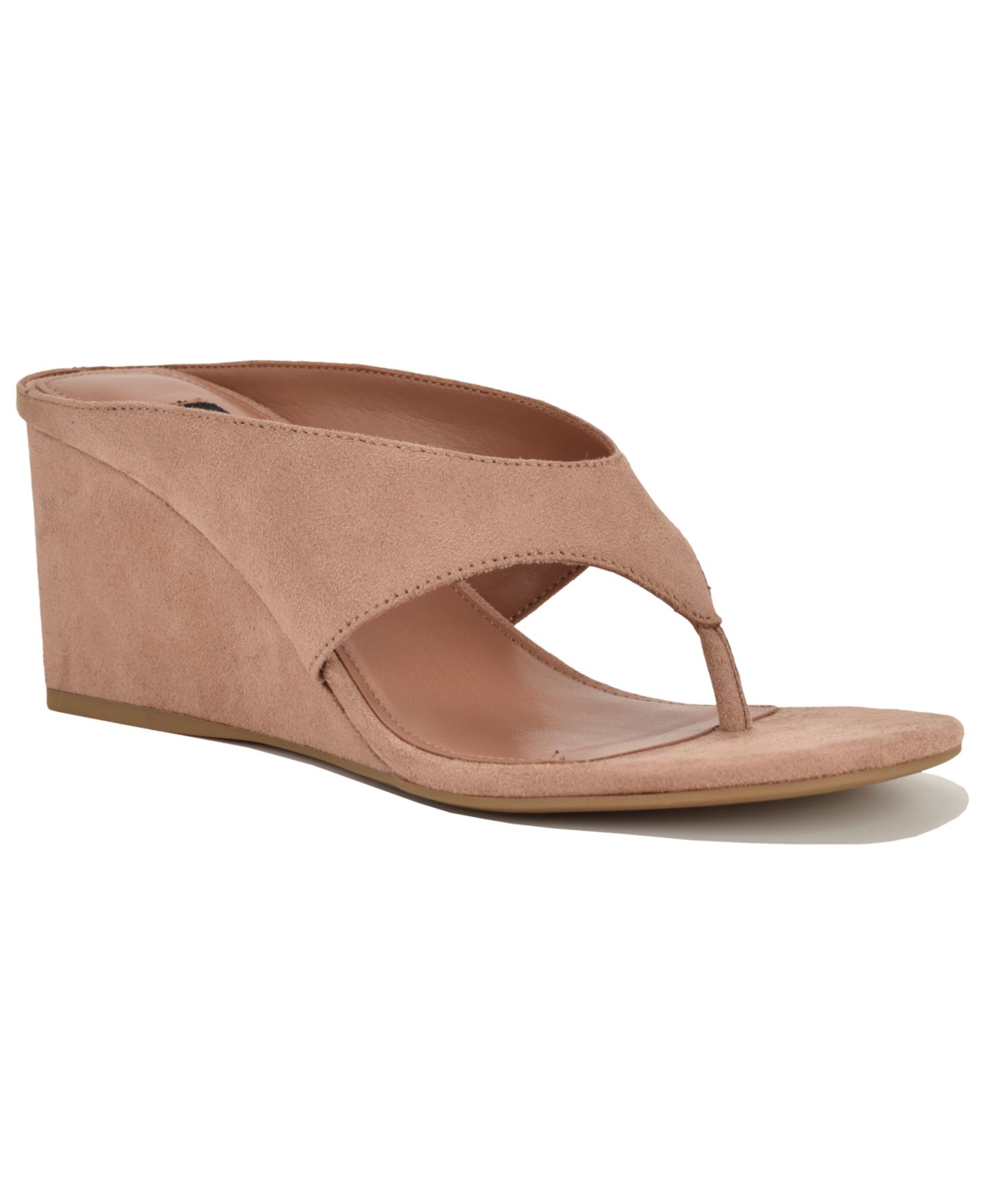 Женские сандалии Nine West Jadde Slip-On Wedge, цвет: Серо-коричневый миндальный — фото 1