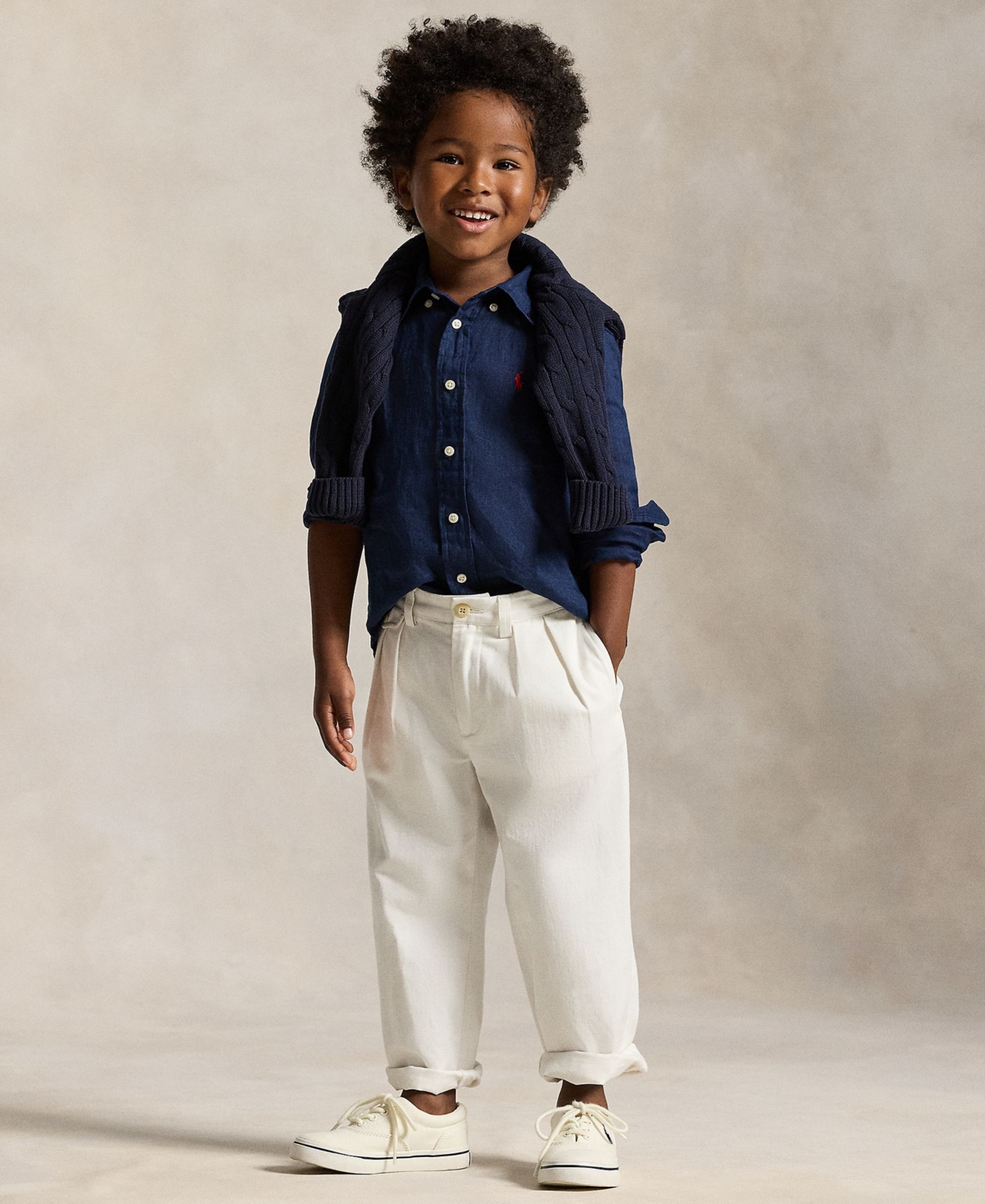 Polo Ralph Lauren Toddler and Little Boys Linen Shirt