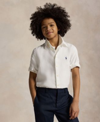 Boys 8-20 Short-Sleeve Linen Shirt
