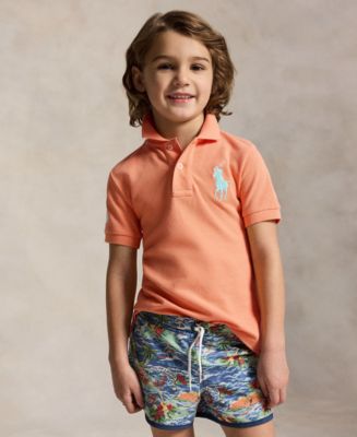 Polo Ralph Lauren Boys' 2-7 Big Pony Cotton Mesh Polo Shirt - Macy's