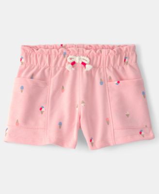 Girls' Toddler 2T-5T Ice Cream French Terry Pull-On Shorts