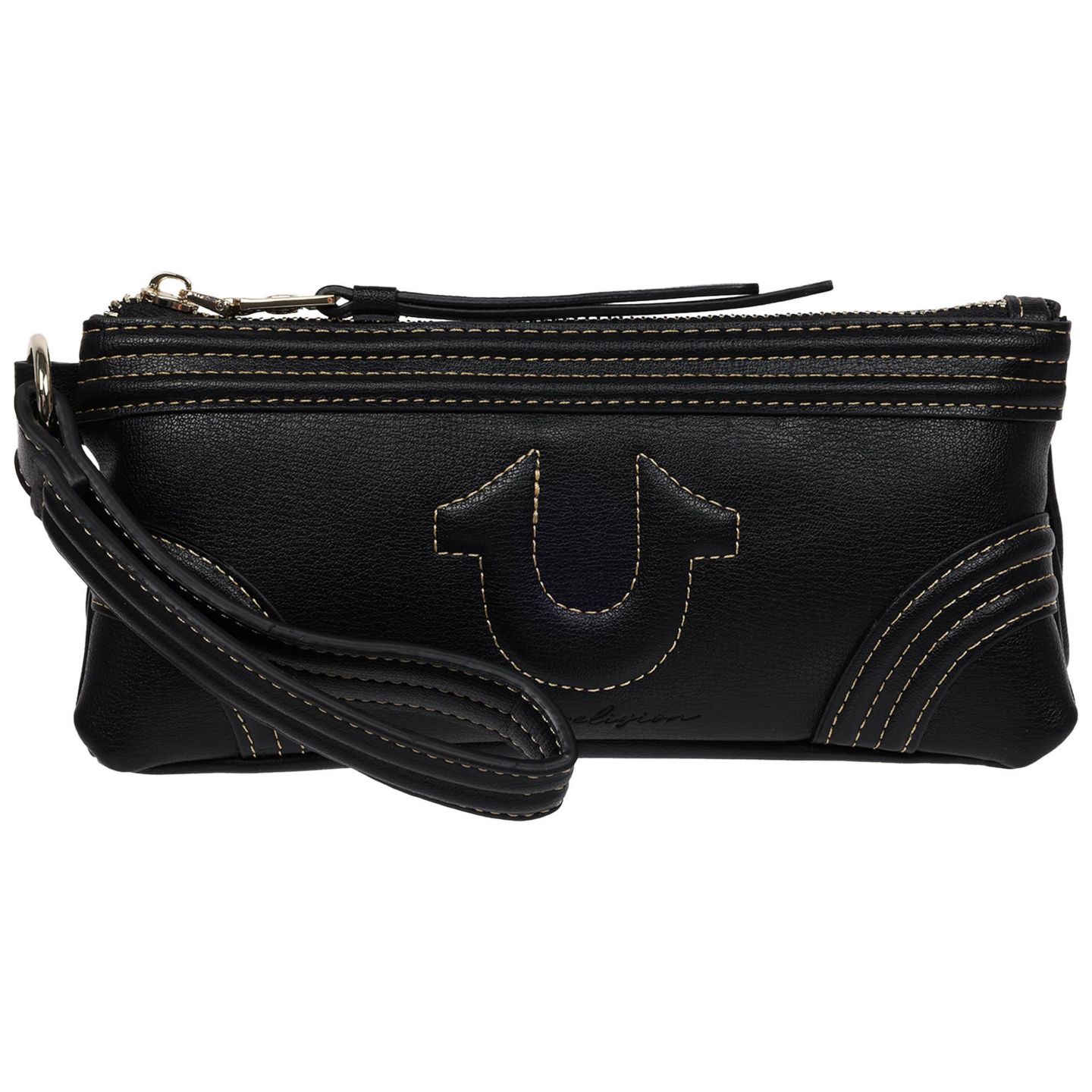 Женский кошелёк True Religion Bombe Horseshoe Wristlet Wallet, цвет: Чёрный — фото 1