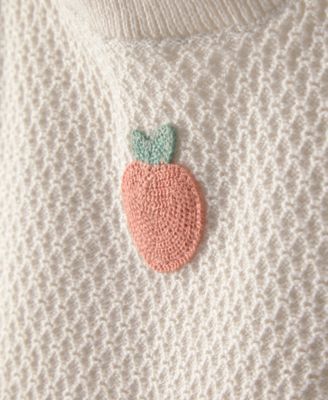 Baby Girls' Peach Crochet Top and Shorts, 2-Piece Set