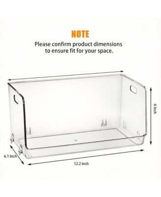 2 Pack Stackable Clear Storage Bins for Kitchen &amp Home
