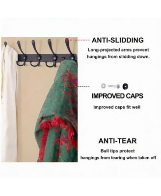 Heavy Duty 5-Tri Hook Wall Rack, Stainless Steel, Fits Many Rooms