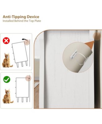 3 Drawer Dresser, Modern Dresser for Bedroom, White Chest of Drawer with Black Metal Ring Pull Handles, Wooden Storage Cabinet for Living Room