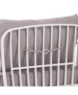 9 Piece Modern Outdoor Patio Sectional Conversation Set with Two Square Coffee Tables Waterproof Thick Cushions