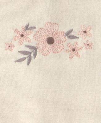 Baby Girls' Floral Top, Bodysuit & Shorts, 3-Piece Set