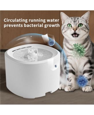 Automatic Pet Water Fountain Cat Bowls, 3000ML/101 oz, White