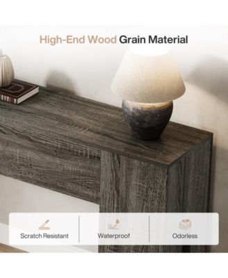 71-Inch Long Console Table for Entryway, Farmhouse Sofa Console Behind Couch