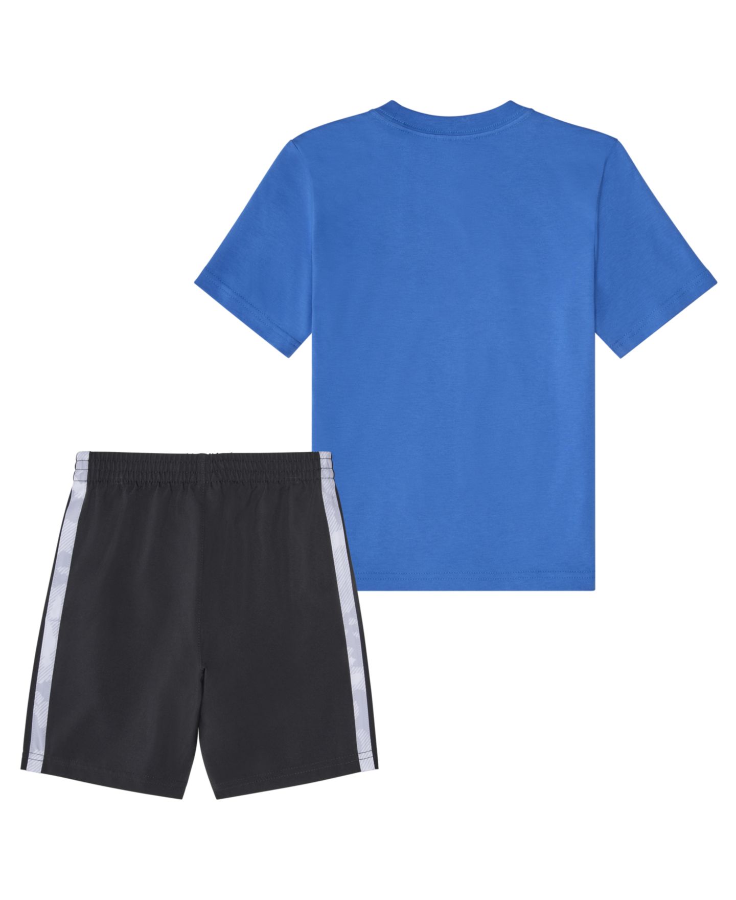 Комплект для мальчика adidas: камуфляжная футболка 3-Stripes и тканые шорты, 2 предмета, цвет: Тёмный синий — фото 3
