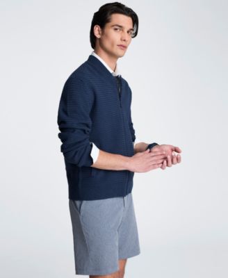 Men's Slim-Fit Bomber Sweater