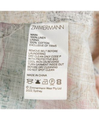 Women's Multicolour Floral Print Linen Ruffle Hem Mini Dress