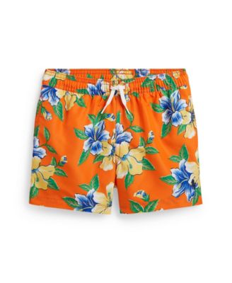 Boys' 2-7 Hibiscus Print Traveler Swim Trunks