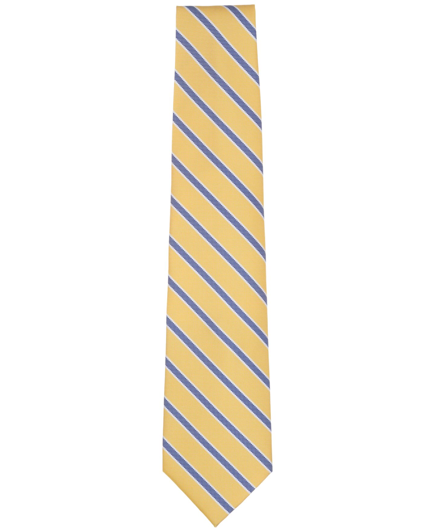 Мужской галстук Brooks Brothers Classic Stripe Oxford Pattern Tie, цвет: Жёлтый — фото 2