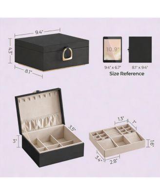 2-Drawer Jewelry Box with Floating Base