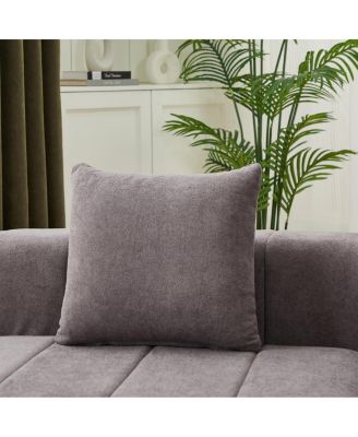 Chenille Sectional Sofa with 2 Pillows, Symmetrical Modular for Living Room/Office