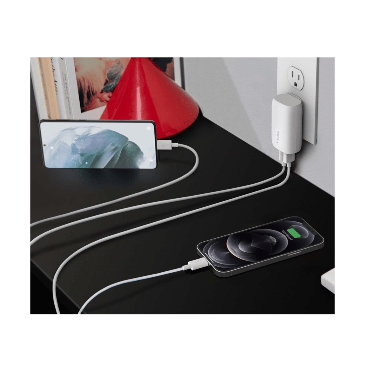 Belkin BoostCharge Dual Port Usb-a and Usb-c Pd 37W Wall Charger with Pps