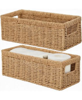 Handmade Paper Rope Baskets with Handles