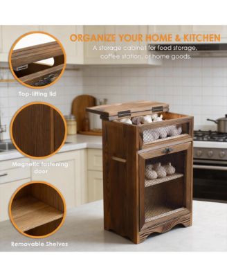 Wooden Countertop Storage Cabinet